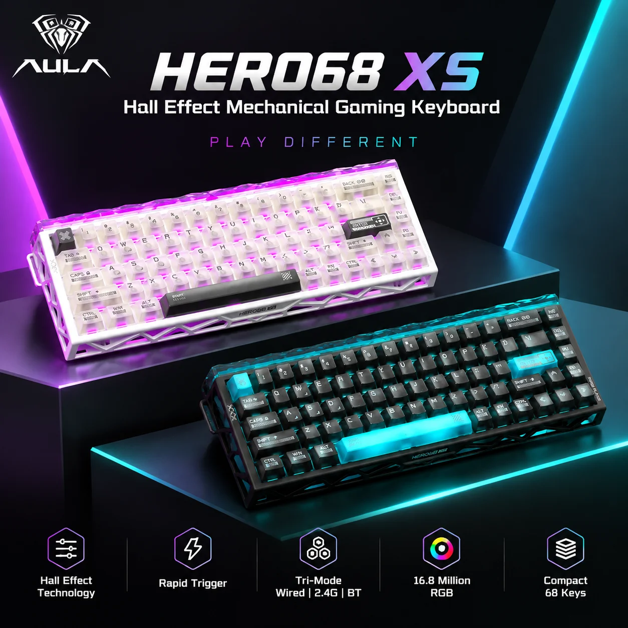 Gaming Keyboard Nearby - Aula Hero68 XS Hall-Effekt Magnetische Gaming-Tastatur