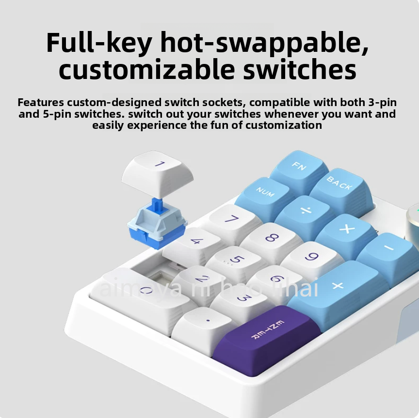Gaming Keyboard Mini - Kzzi K20 Mini-Tastatur, drei Modi, Bluetooth,