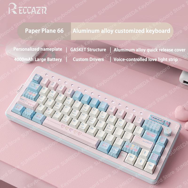 RECCAZR R66 Paper Plane66 Mech – Gaming Keyboard Hot Swappable Bewertung und Preis