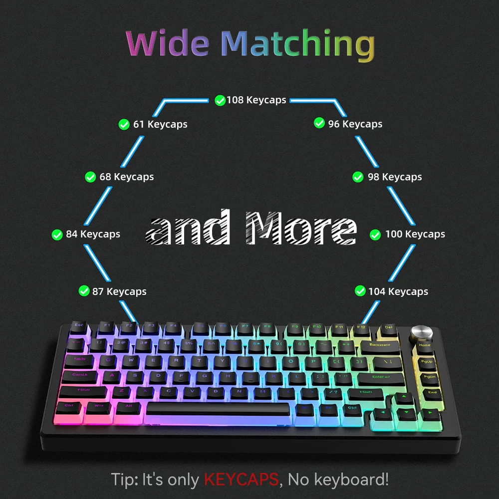 Neue Pudding-PBT-Tastenkappen, – Keyboard Gaming Blue Switch Bewertung und Preis