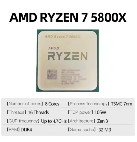 AMD R7 5800X Ryzen 7 5800X 8-K – Amd Cpu Ryzen 7 Bewertung und Preis